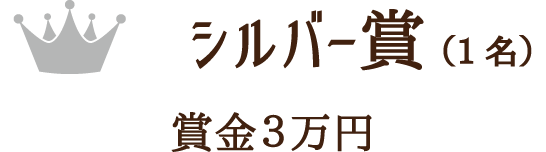 シルバー賞（1名）賞金3万円